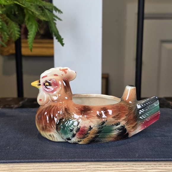 Vintage Other - Vintage Ceramic Hen Holder 5" | Mini Planter or Creamer | Farmhouse Kitsch